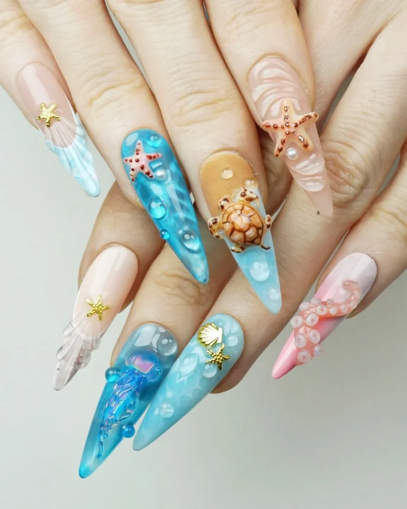 Cute Summer Nail Designs 2026: 200+ Inspo, Trends, and Expert Tips for Every Style 159 3d & textured summer nail arts