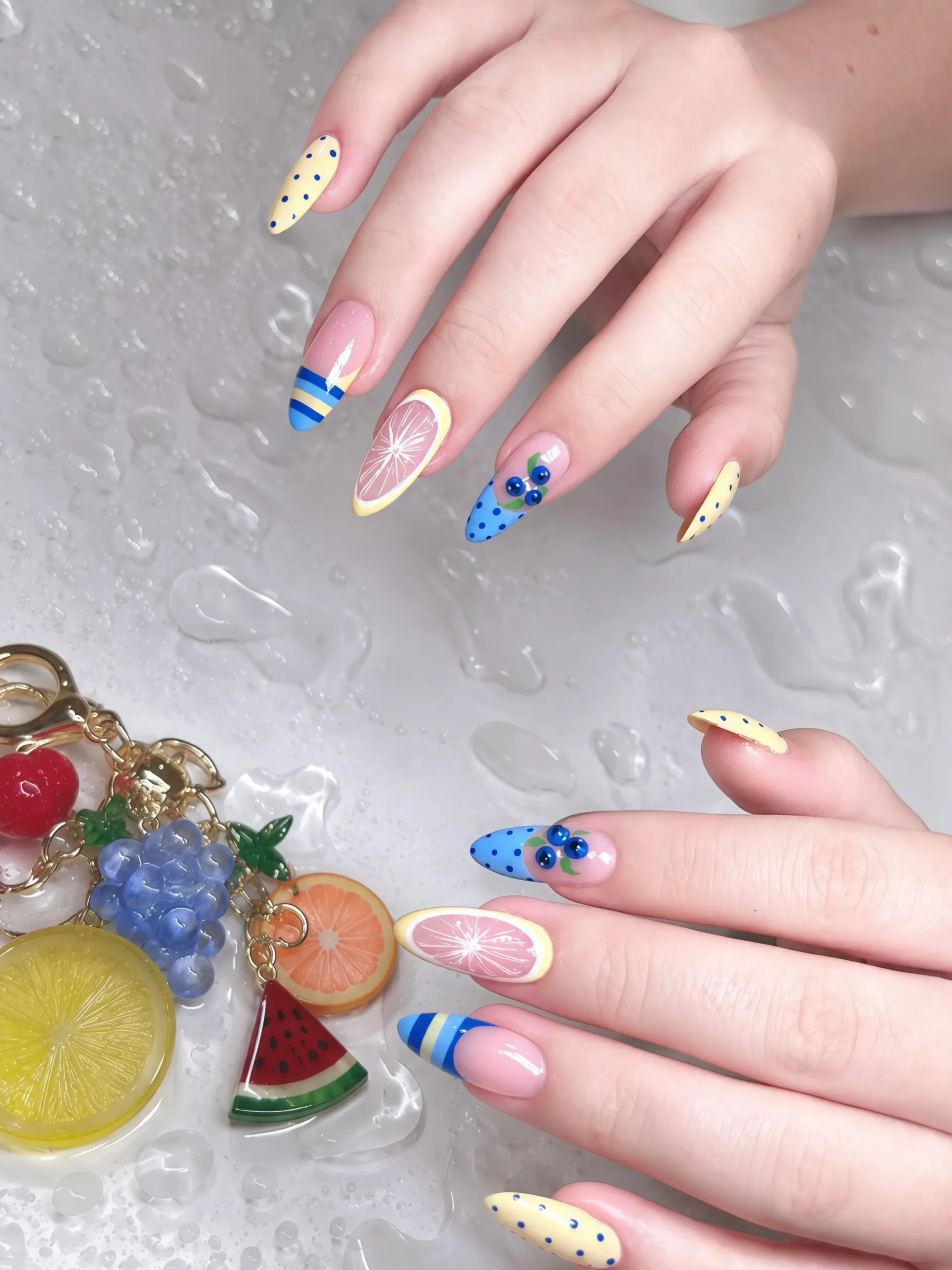 Cute Summer Nail Designs 2026: 200+ Inspo, Trends, and Expert Tips for Every Style 54 Citrus Slice Accents Summer Nails