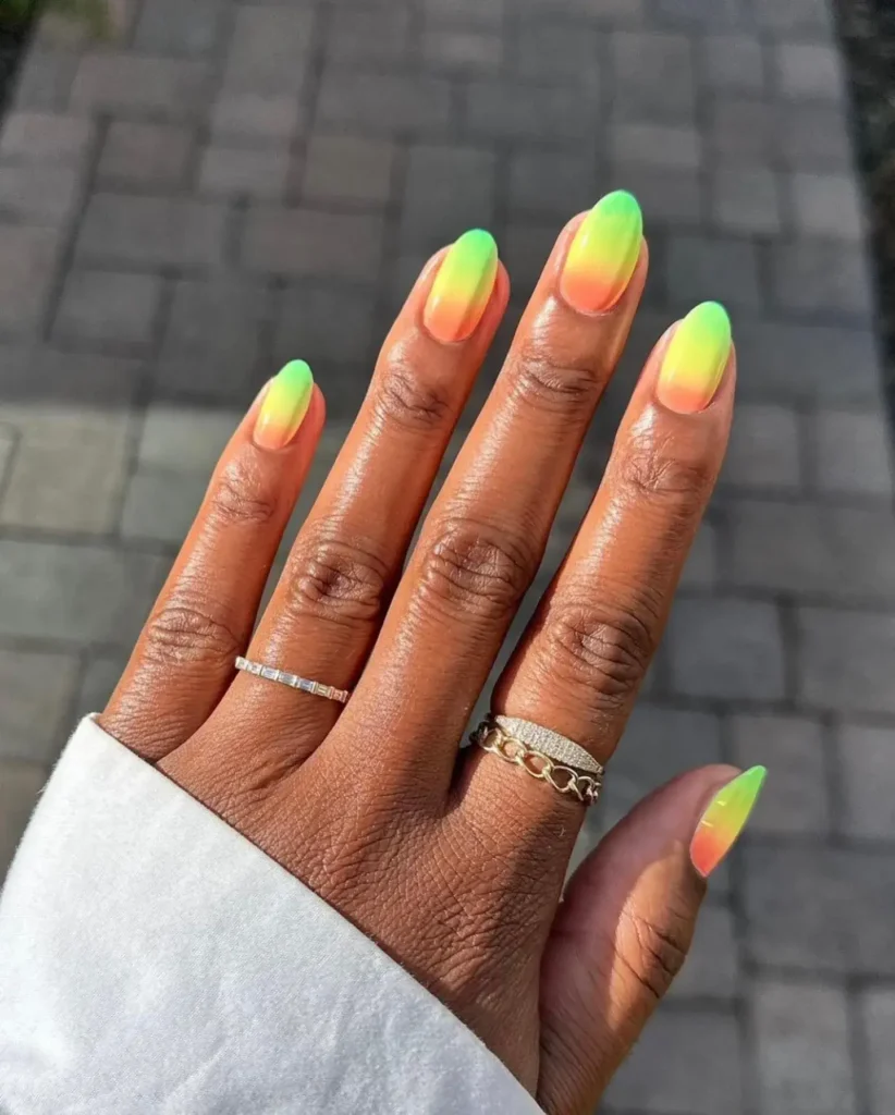 Cute Summer Nail Designs 2026: 200+ Inspo, Trends, and Expert Tips for Every Style 18 Electric Lime Ombré Summer Nail