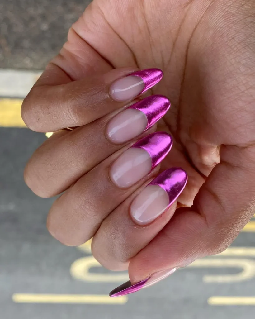 Cute Summer Nail Designs 2026: 200+ Inspo, Trends, and Expert Tips for Every Style 17 Hot Pink Chrome Tips Summer Nail