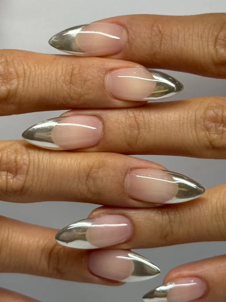 Cute Summer Nail Designs 2026: 200+ Inspo, Trends, and Expert Tips for Every Style 41 Silver Mirror Chrome Tips Summer Nails