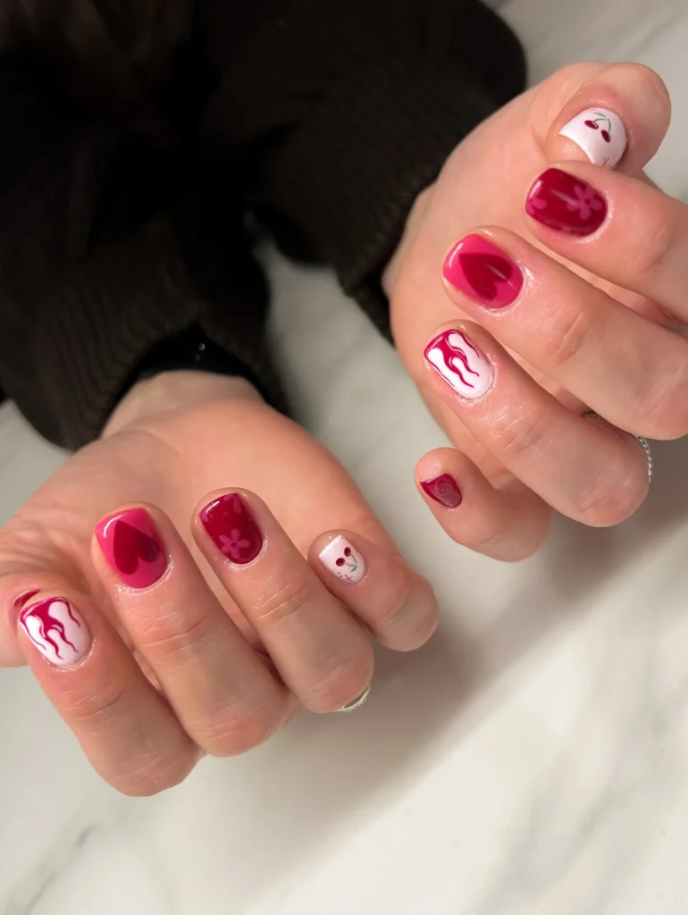accent short nail designs