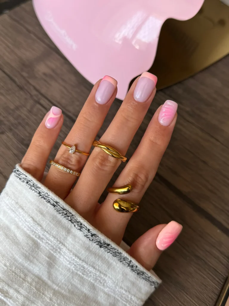 aura short nails designs