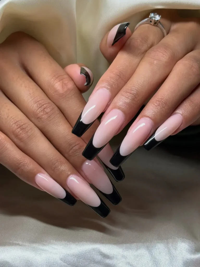 black french nail designs