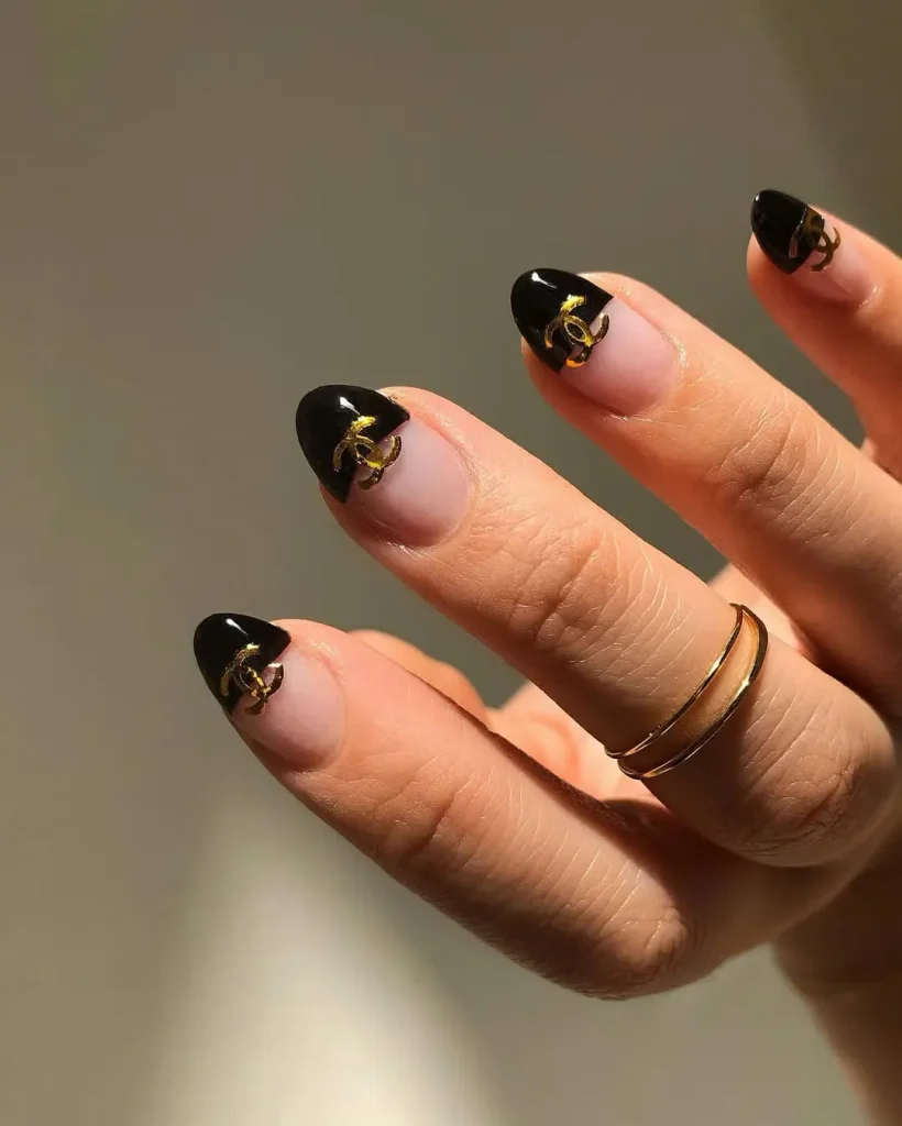 blackfrench tip nails