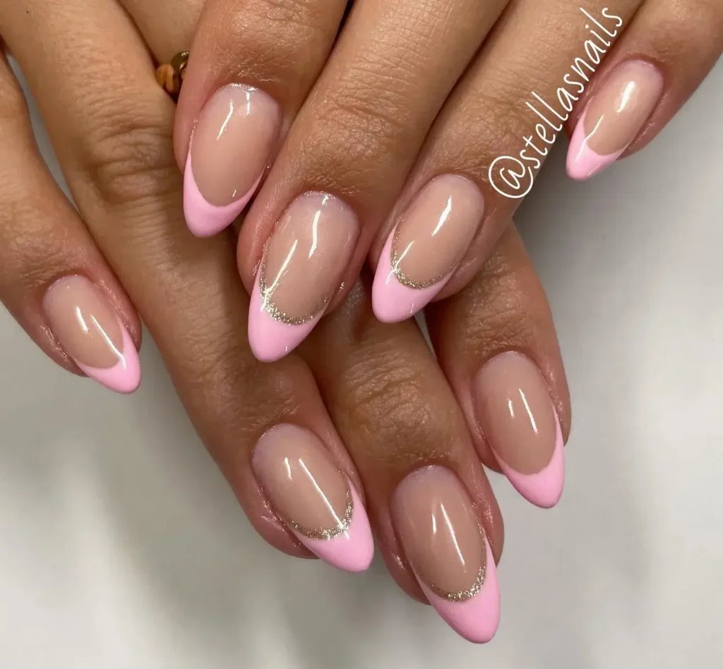 bubblegum pink french tip nail designs