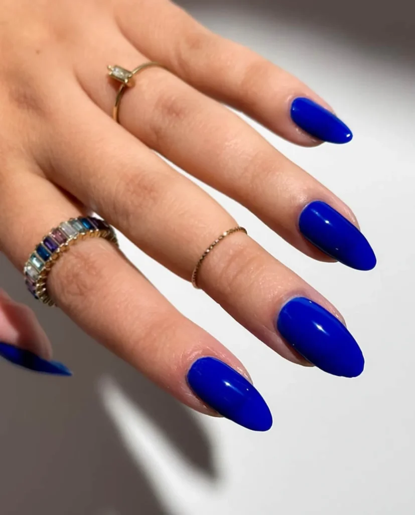 Cute Summer Nail Designs 2026: 200+ Inspo, Trends, and Expert Tips for Every Style 169 cobalt blue glossy summer nails
