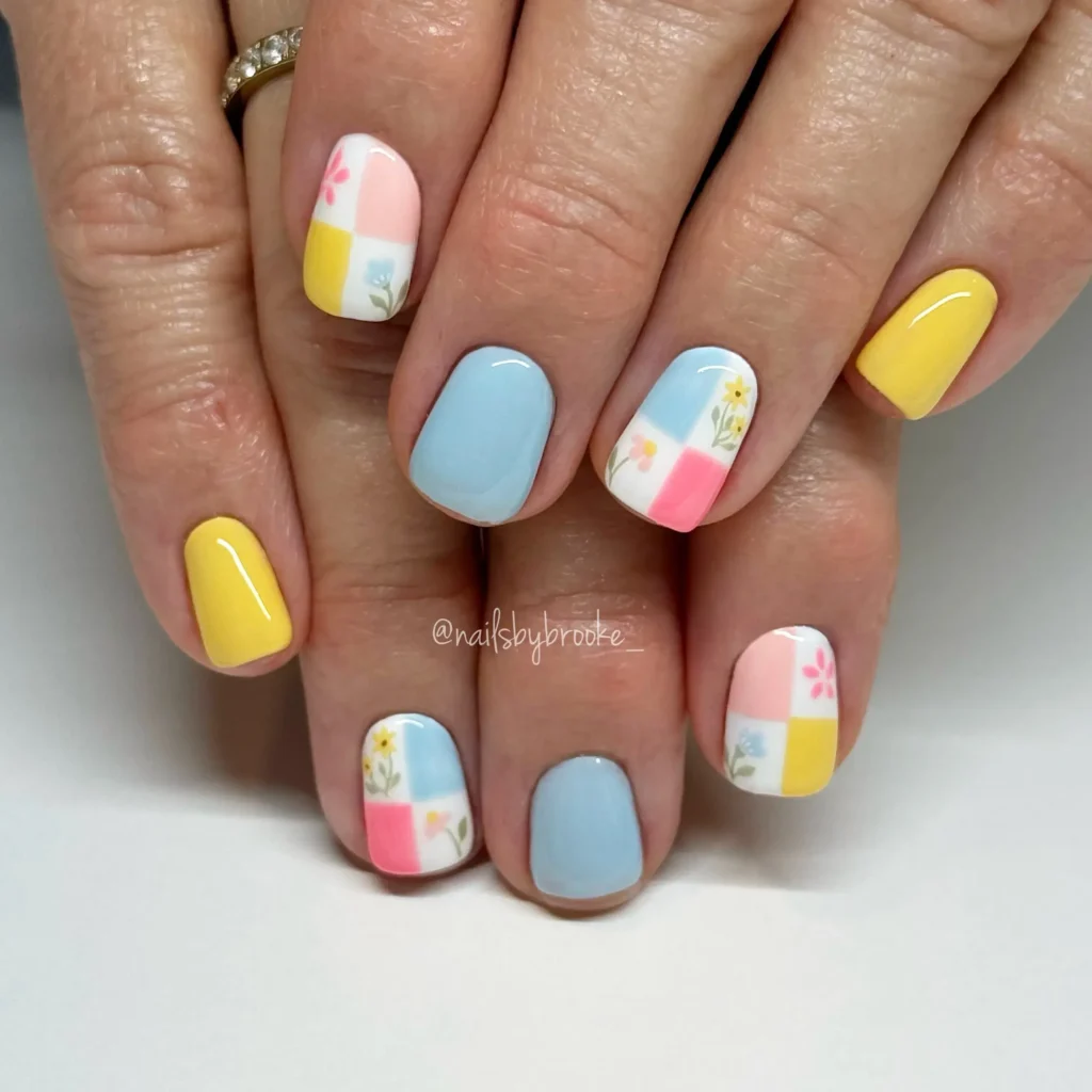 Cute Summer Nail Designs 2026: 200+ Inspo, Trends, and Expert Tips for Every Style 133 color-blocked square summer nails
