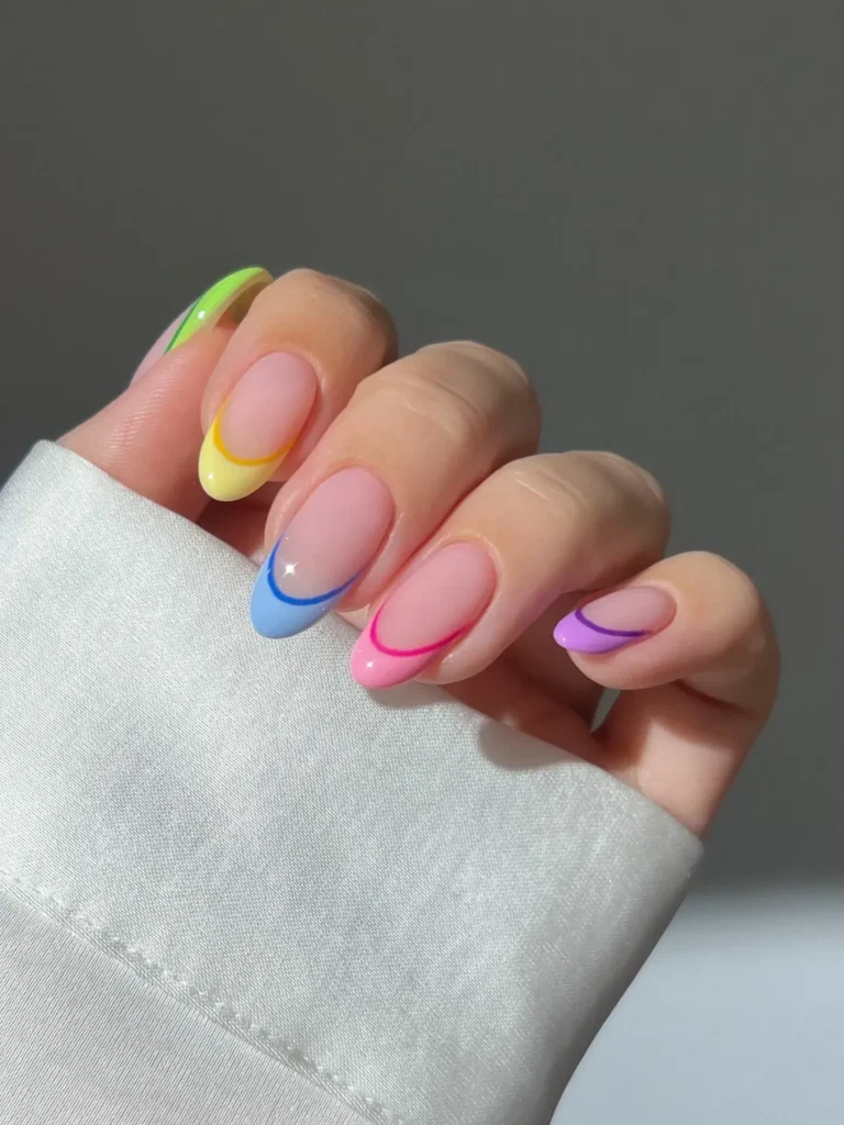 Cute Summer Nail Designs 2026: 200+ Inspo, Trends, and Expert Tips for Every Style 90 colored french tips summer nails