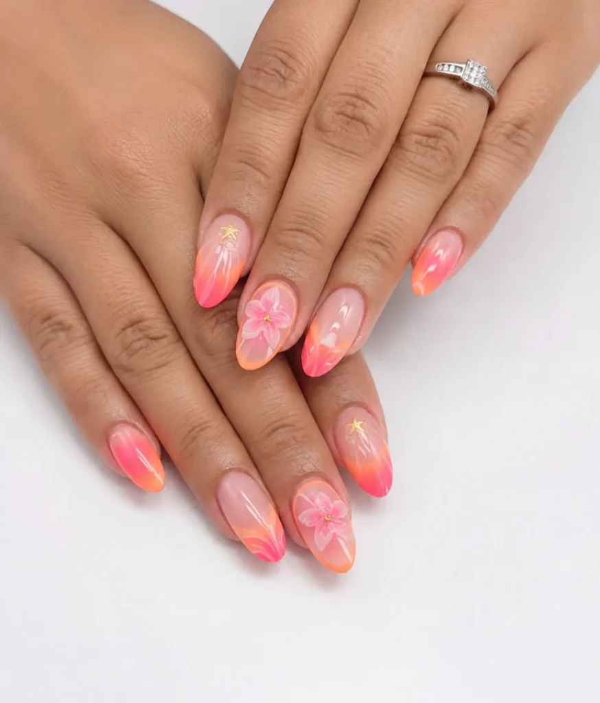 Cute Summer Nail Designs 2026: 200+ Inspo, Trends, and Expert Tips for Every Style 72 coral ombre summer nails