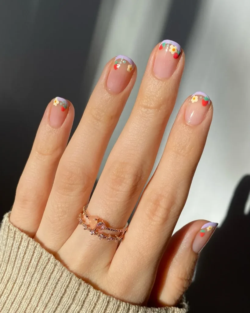 french nail designs for short nails
