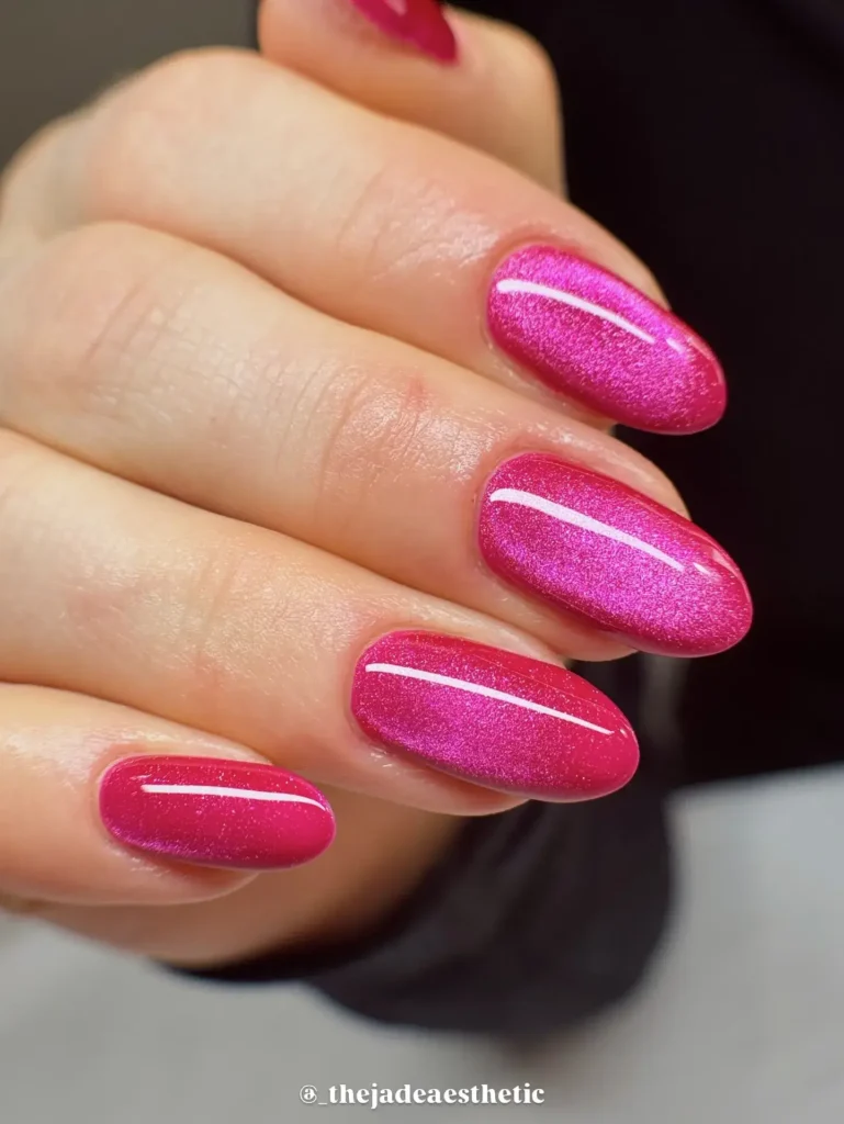 Cute Summer Nail Designs 2026: 200+ Inspo, Trends, and Expert Tips for Every Style 182 fuchsia cat-eye summer nails