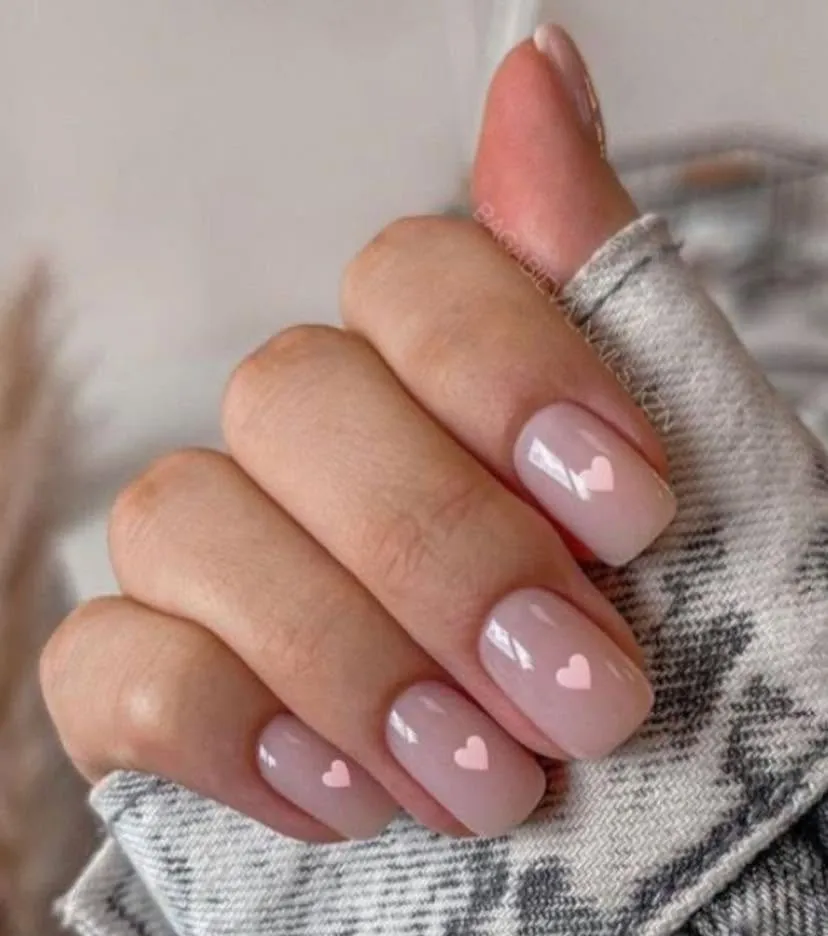 gel and acrylic short nail designs