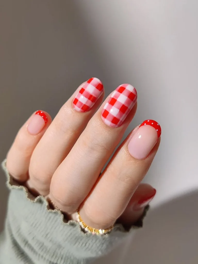 Cute Summer Nail Designs 2026: 200+ Inspo, Trends, and Expert Tips for Every Style 156 gingham check summer nails