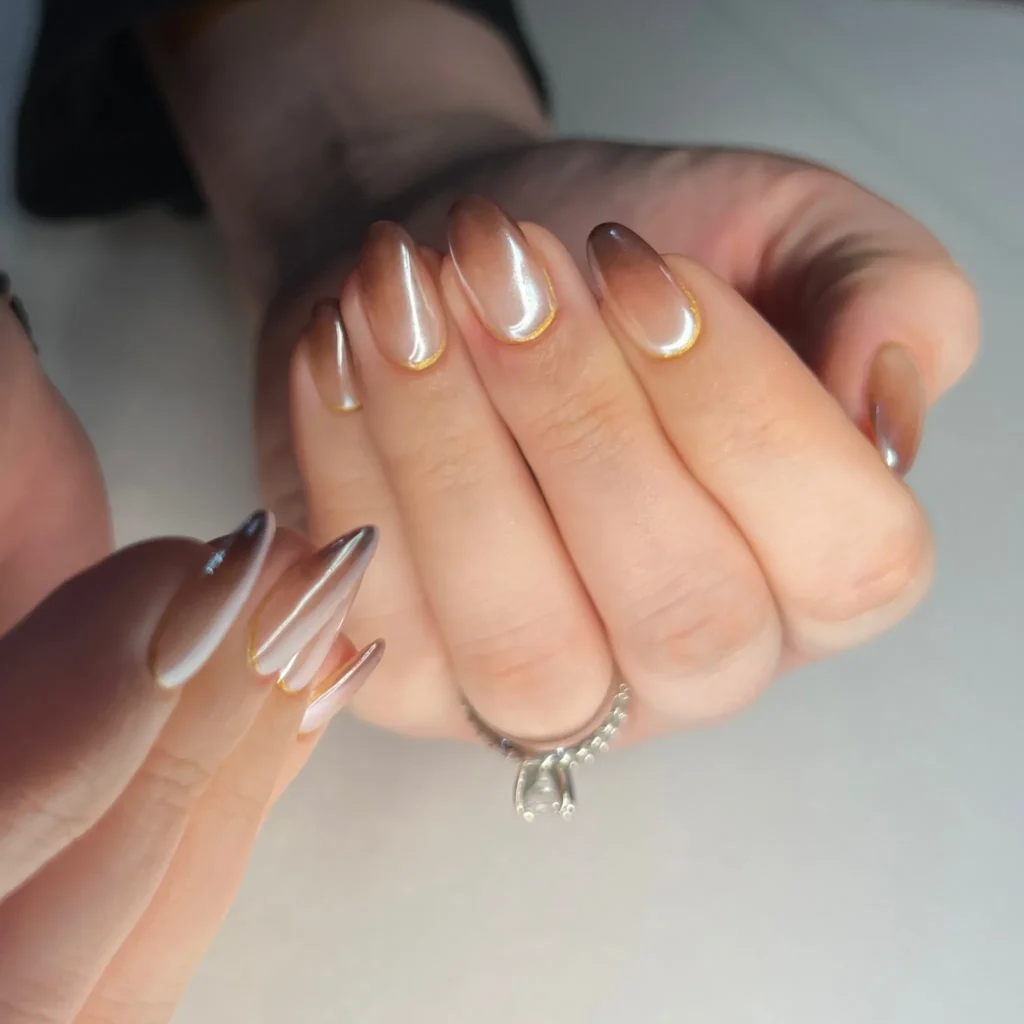 Fall Nail Design Inspo and Colors 2026: Shades, Techniques, and Looks for Every Nail 58 glazed cocoa ombré fall nail designs