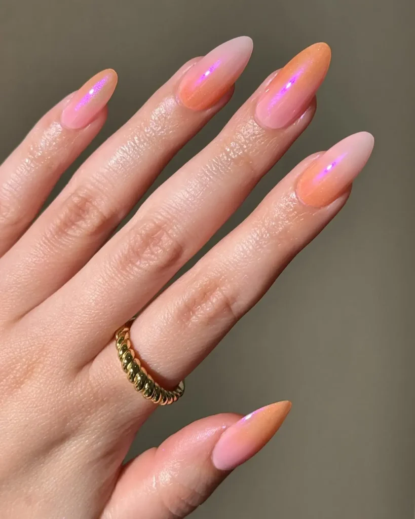 Cute Summer Nail Designs 2026: 200+ Inspo, Trends, and Expert Tips for Every Style 128 gradient sunset almond set summer nails