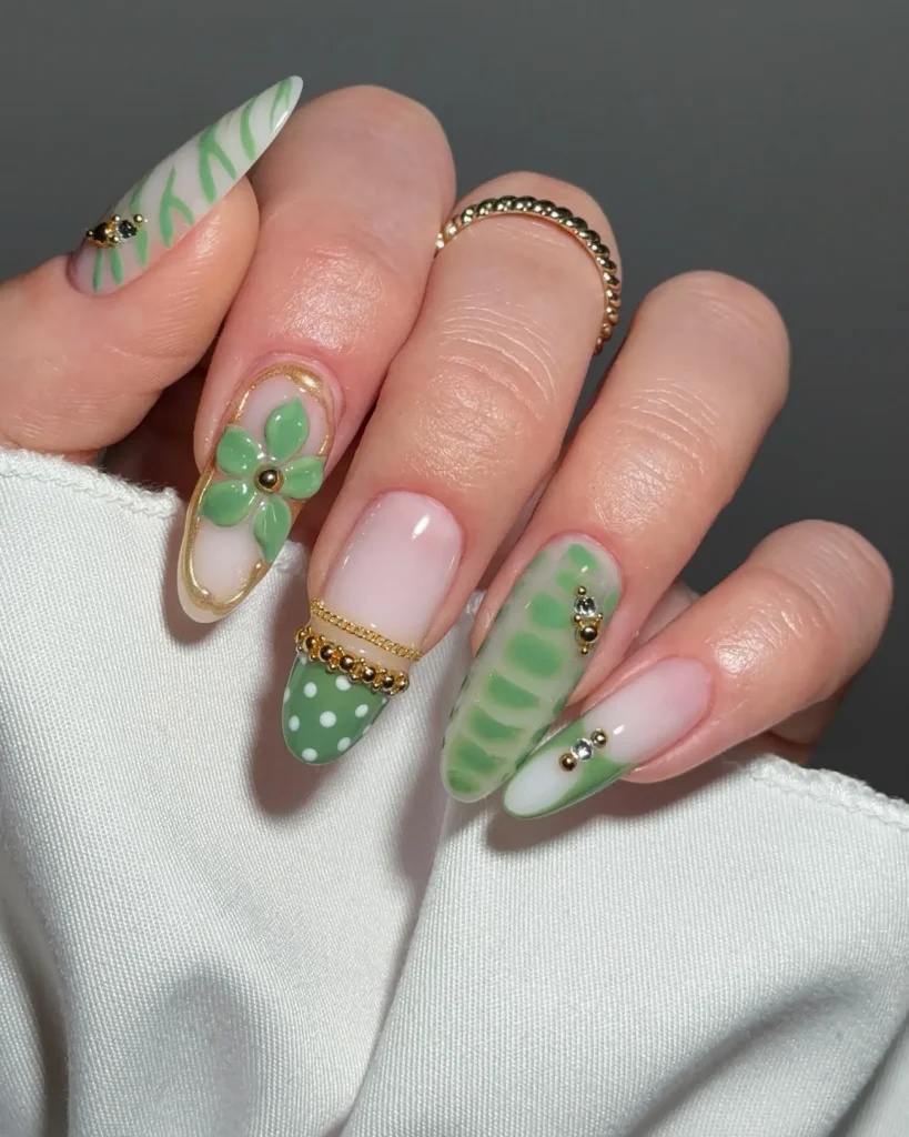 Cute Summer Nail Designs 2026: 200+ Inspo, Trends, and Expert Tips for Every Style 193 green summer nail inspo