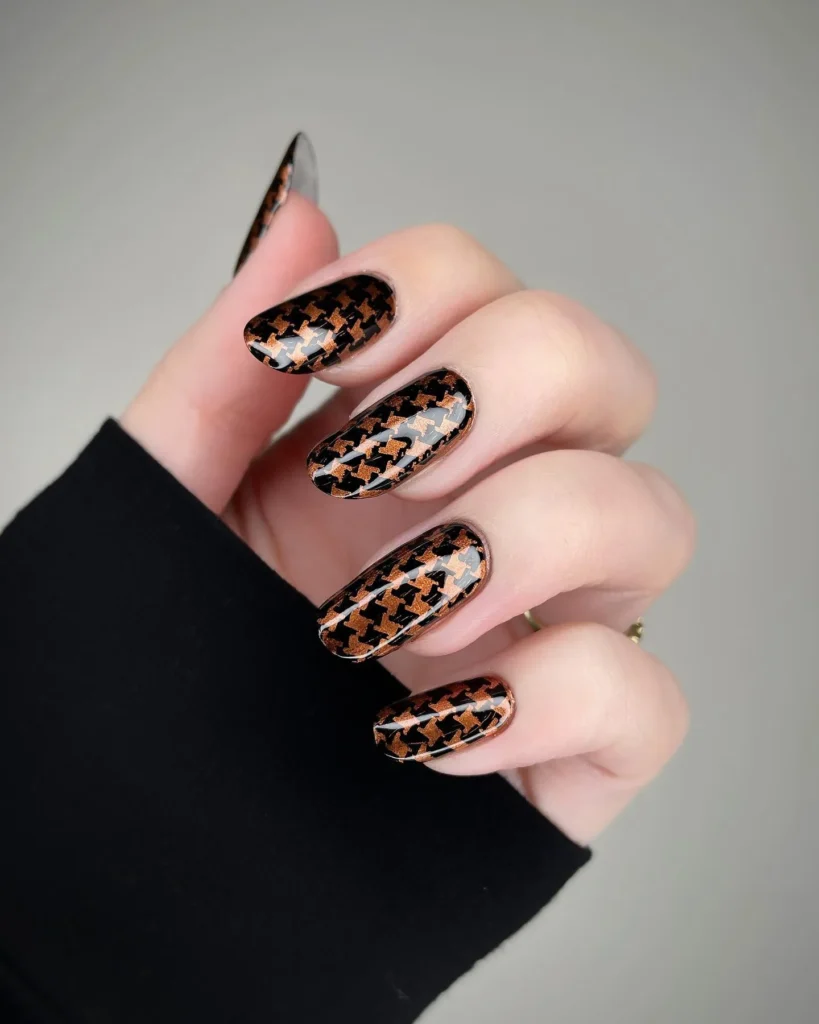 Cute Summer Nail Designs 2026: 200+ Inspo, Trends, and Expert Tips for Every Style 155 houndstooth pattern summer nails