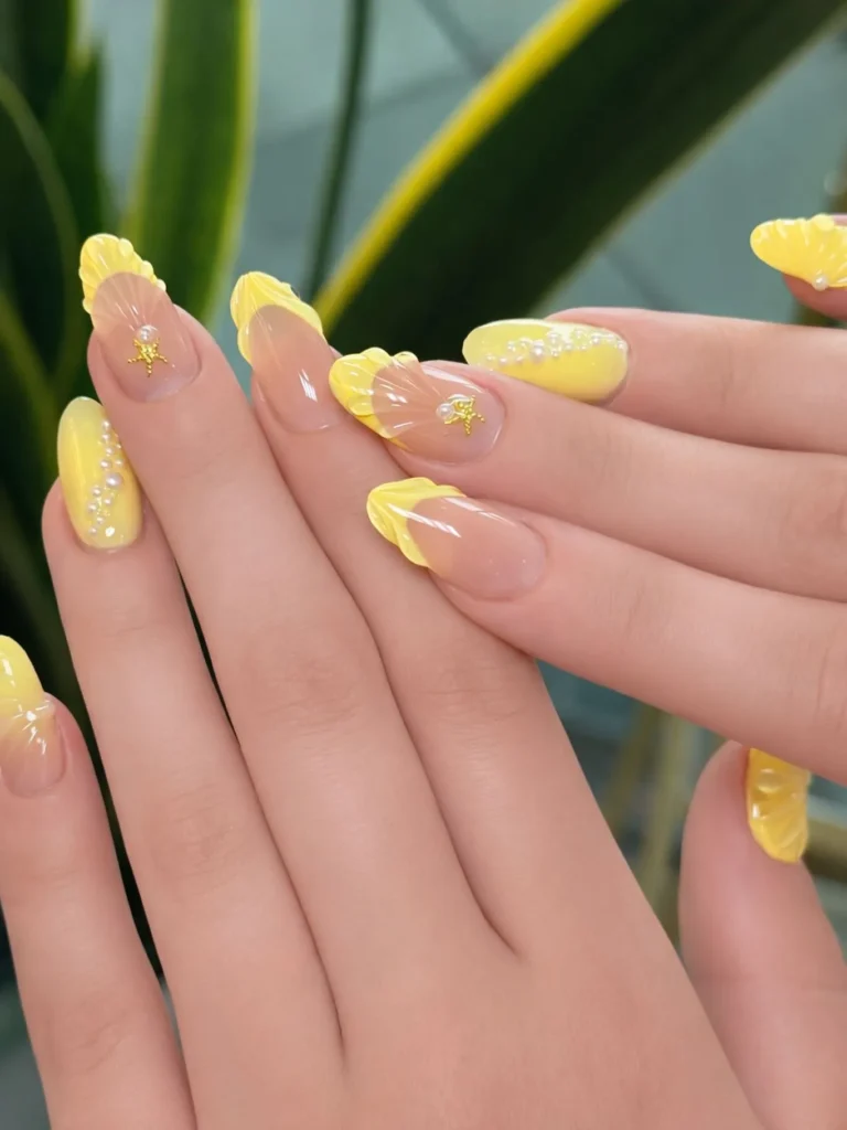 Cute Summer Nail Designs 2026: 200+ Inspo, Trends, and Expert Tips for Every Style 189 lemon yellow oval summer nails