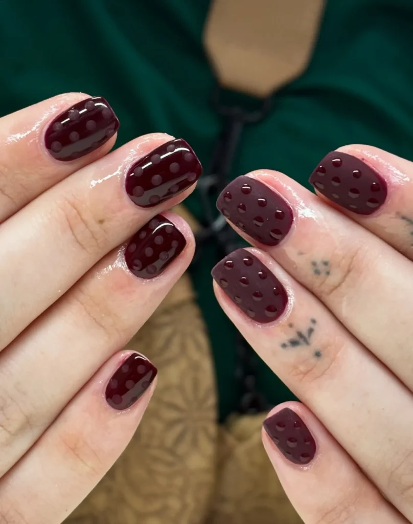 matte finishes short nail designs