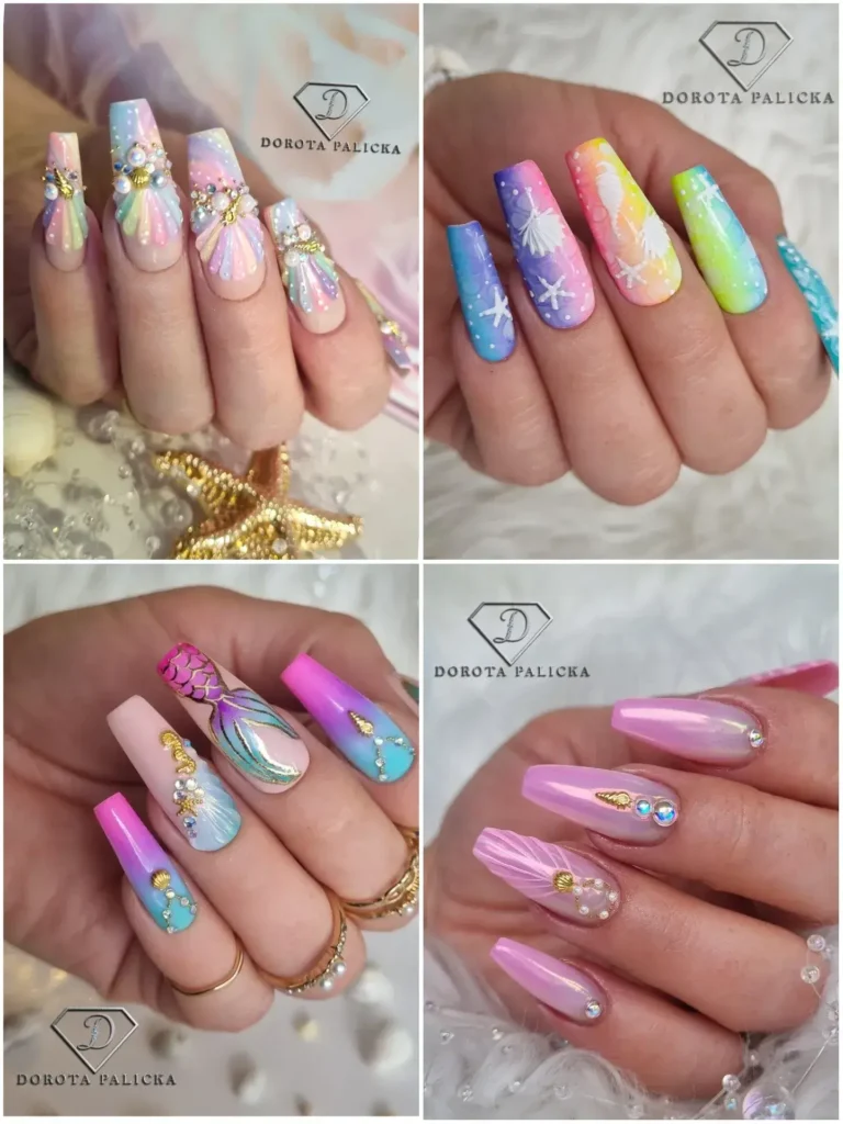 Cute Summer Nail Designs 2026: 200+ Inspo, Trends, and Expert Tips for Every Style 83 mermaid vibes summer nails