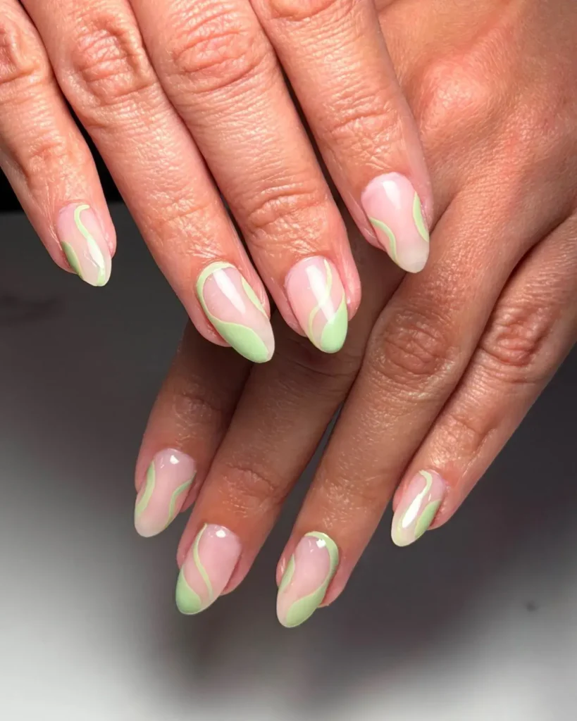 Cute Summer Nail Designs 2026: 200+ Inspo, Trends, and Expert Tips for Every Style 198 mint green swirl summer nails