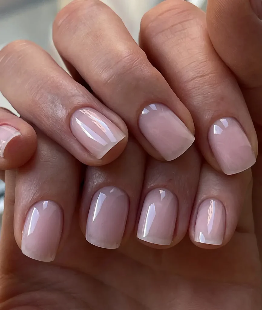 nude and neutral solids short nail designs