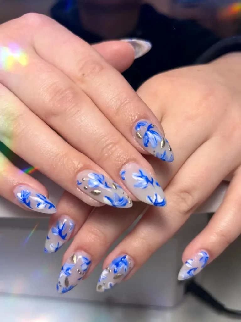 Cute Summer Nail Designs 2026: 200+ Inspo, Trends, and Expert Tips for Every Style 130 painterly floral almond summer nails