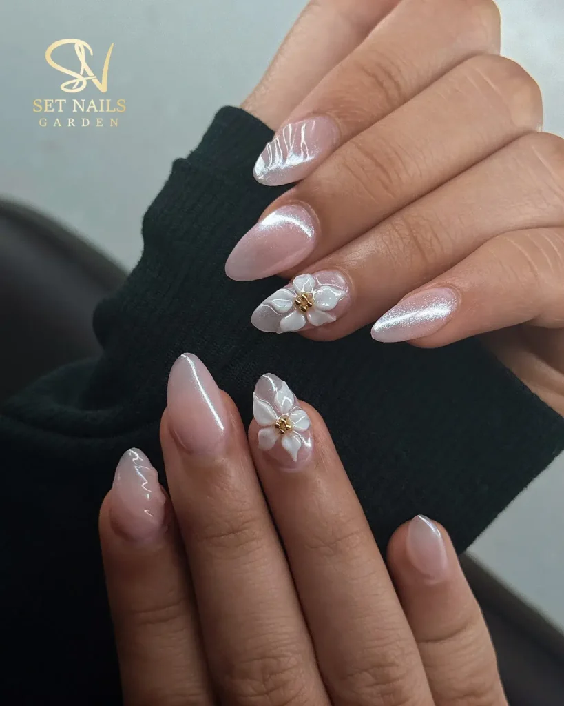 Cute Summer Nail Designs 2026: 200+ Inspo, Trends, and Expert Tips for Every Style 162 pearl-embellished summer nails