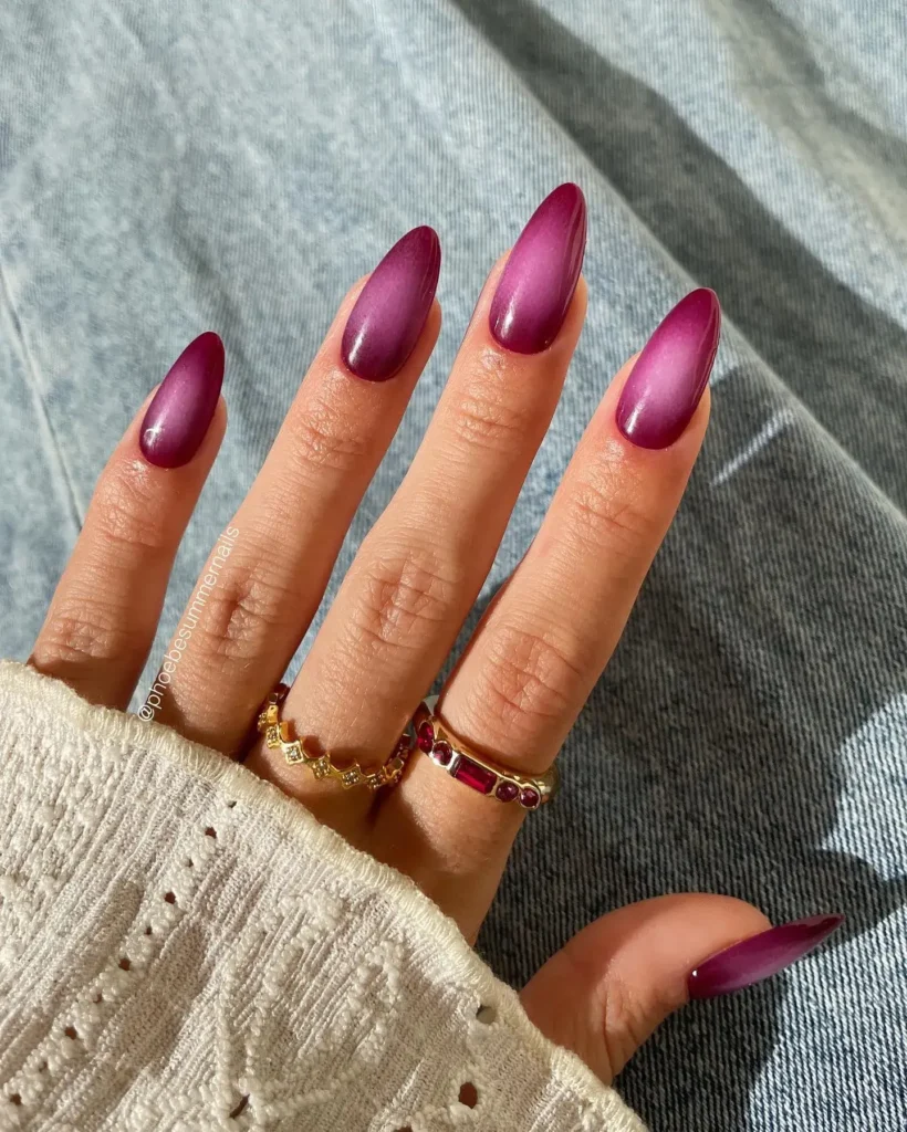 Fall Nail Design Inspo and Colors 2026: Shades, Techniques, and Looks for Every Nail 61 plum aura fall nail designs