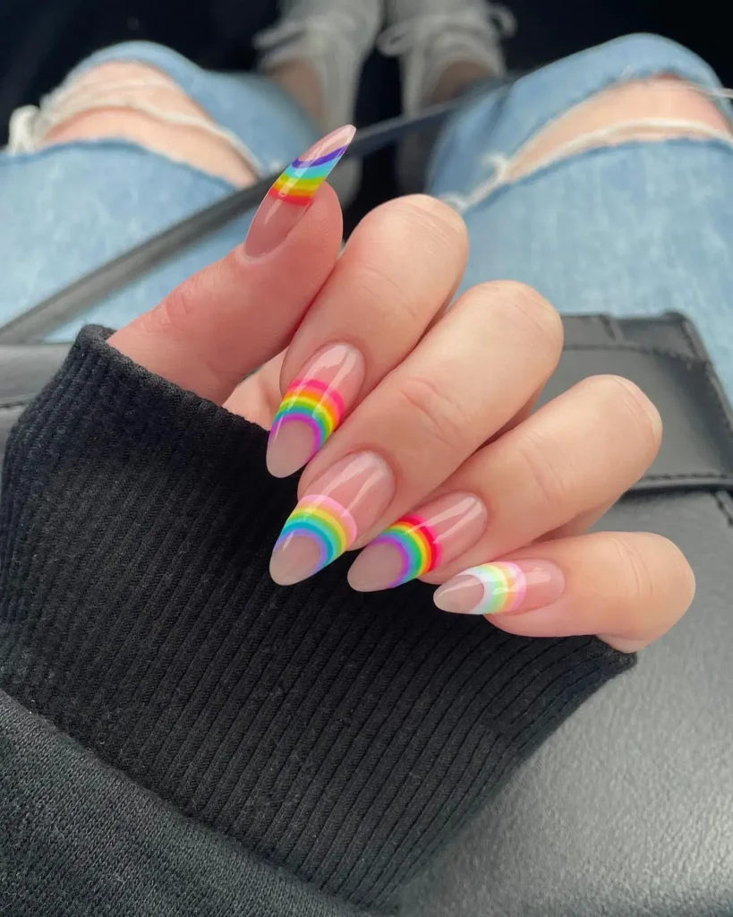 Cute Summer Nail Designs 2026: 200+ Inspo, Trends, and Expert Tips for Every Style 141 Rainbow & Multi-Color Summer Nail Inspo