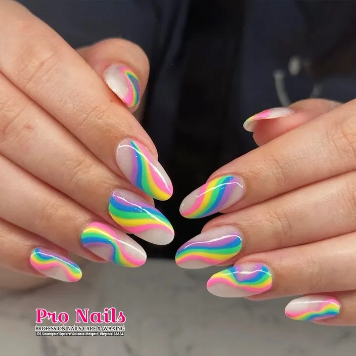 Cute Summer Nail Designs 2026: 200+ Inspo, Trends, and Expert Tips for Every Style 125 rainbow sparkle almond summer nails