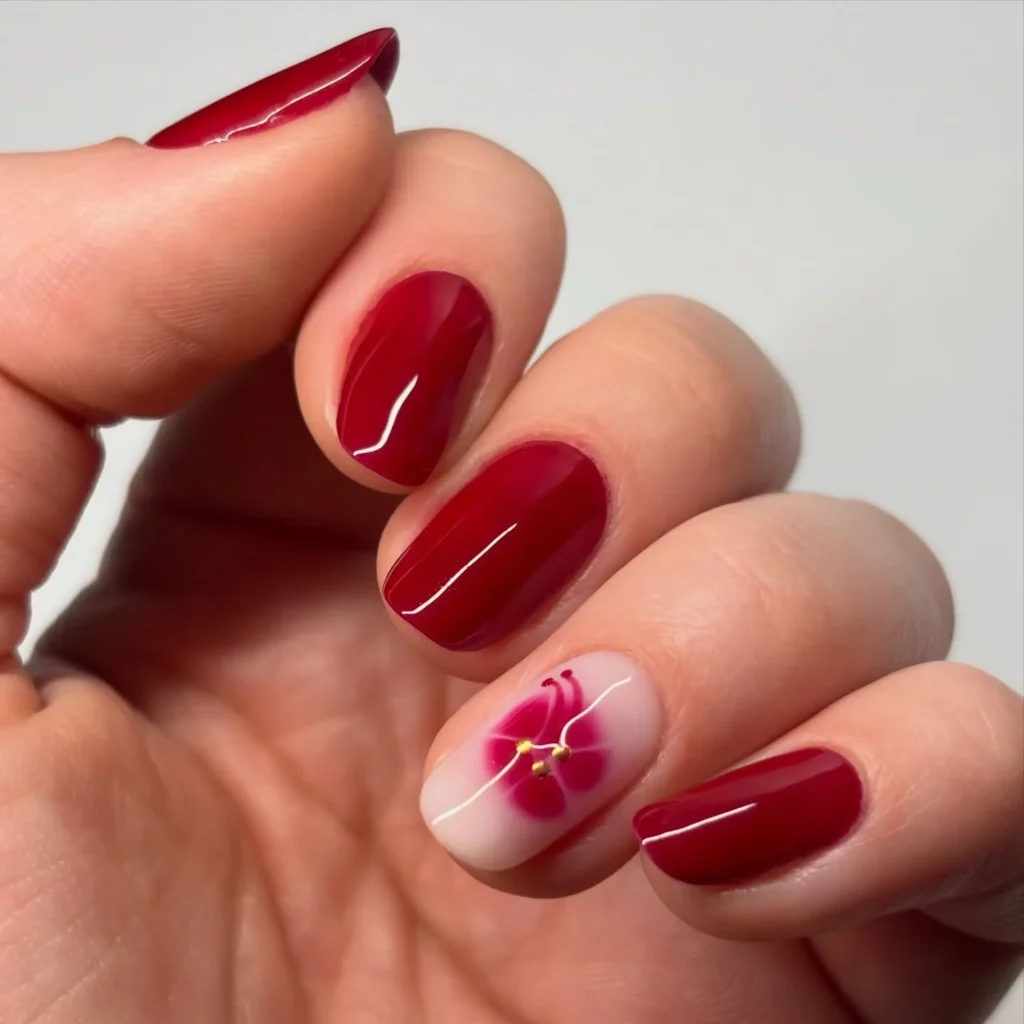 Cute Summer Nail Designs 2026: 200+ Inspo, Trends, and Expert Tips for Every Style 111 single-flower accent summer nail designs