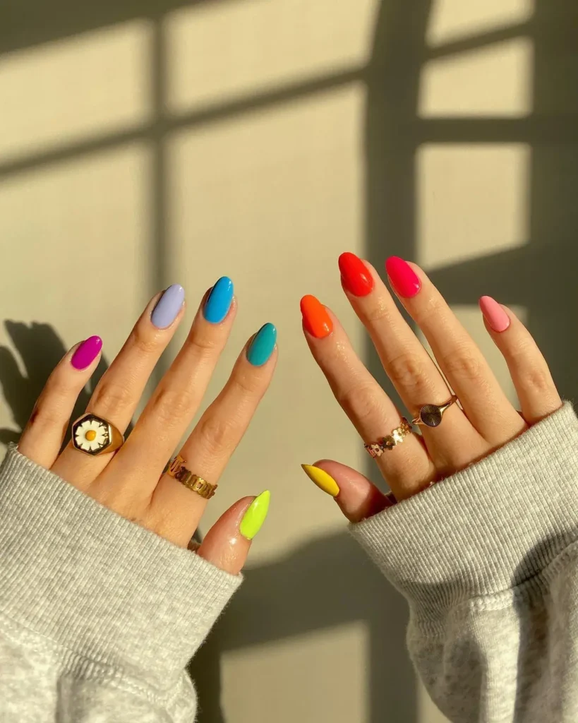 Cute Summer Nail Designs 2026: 200+ Inspo, Trends, and Expert Tips for Every Style 142 skittle summer nails