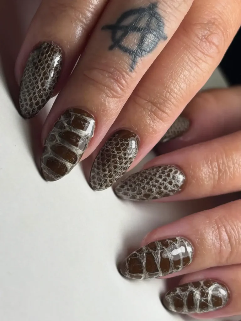 Cute Summer Nail Designs 2026: 200+ Inspo, Trends, and Expert Tips for Every Style 153 snake skin art summer nails
