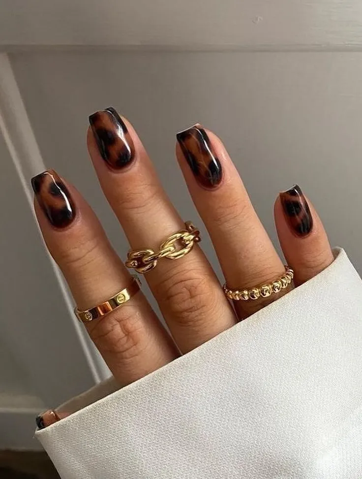 Cute Summer Nail Designs 2026: 200+ Inspo, Trends, and Expert Tips for Every Style 139 square tortoiseshell accent summer nails