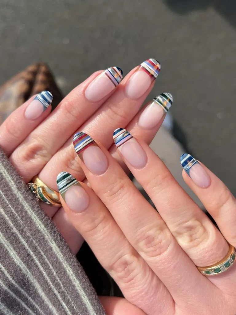 Cute Summer Nail Designs 2026: 200+ Inspo, Trends, and Expert Tips for Every Style 138 squoval pinstripe summer nails