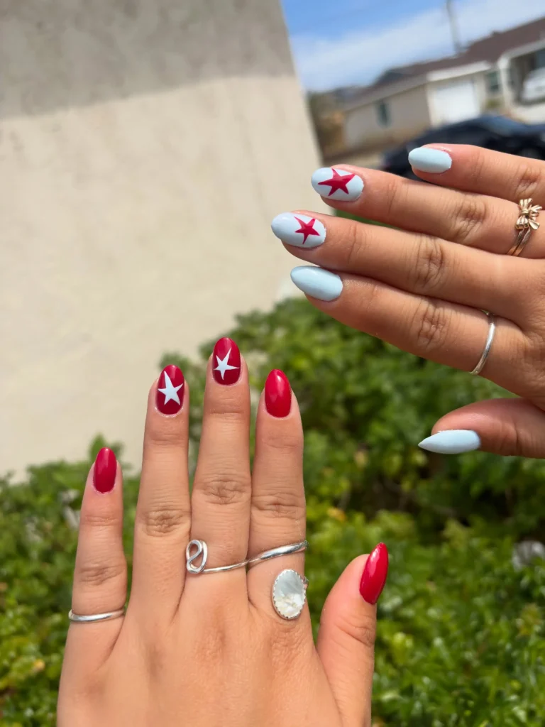 stars short nail designs