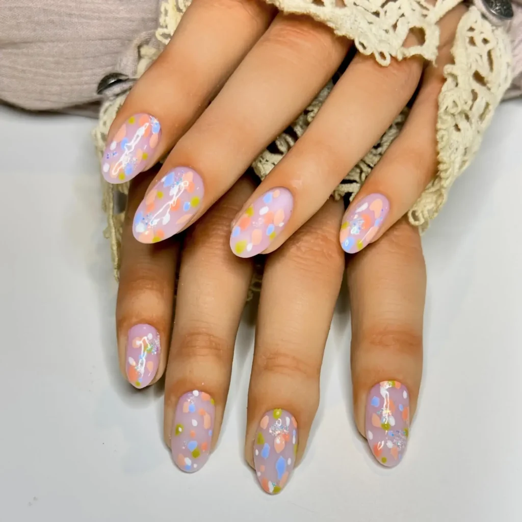 terrazzo short nail designs