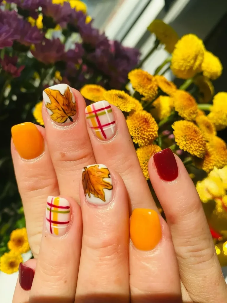 Fall Nail Design Inspo and Colors 2026: Shades, Techniques, and Looks for Every Nail 74 thanksgiving fall nail designs