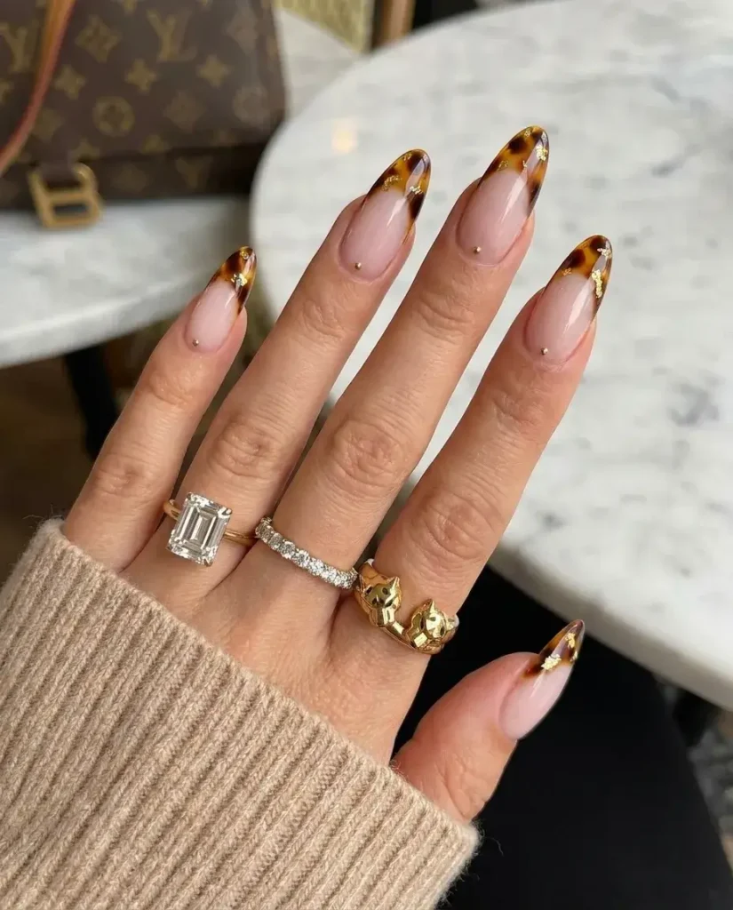 Fall Nail Design Inspo and Colors 2026: Shades, Techniques, and Looks for Every Nail 50 tortoiseshell french tip fall nails inspo