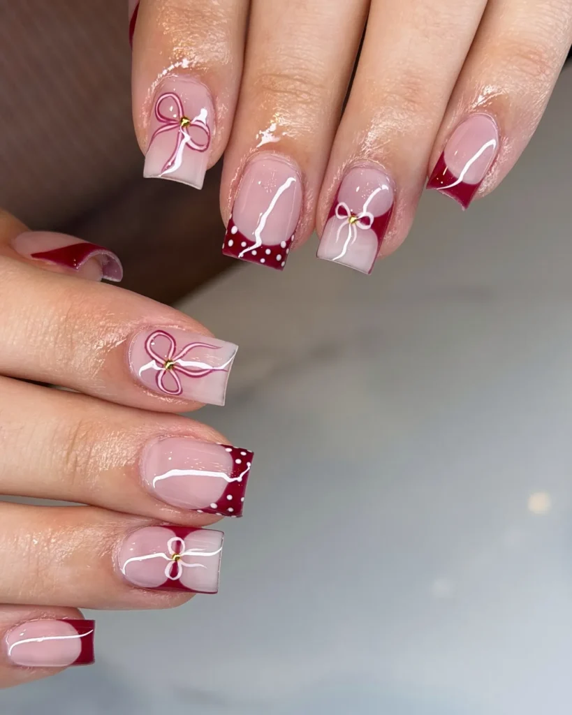 trendy short gel nails