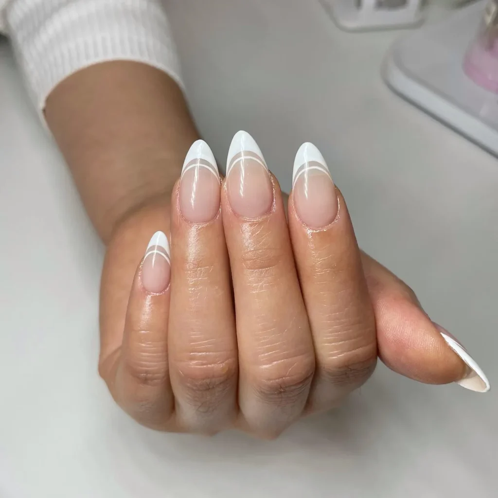 Fall Nail Design Inspo and Colors 2026: Shades, Techniques, and Looks for Every Nail 54 two-tone apex french tips fall nails inspo