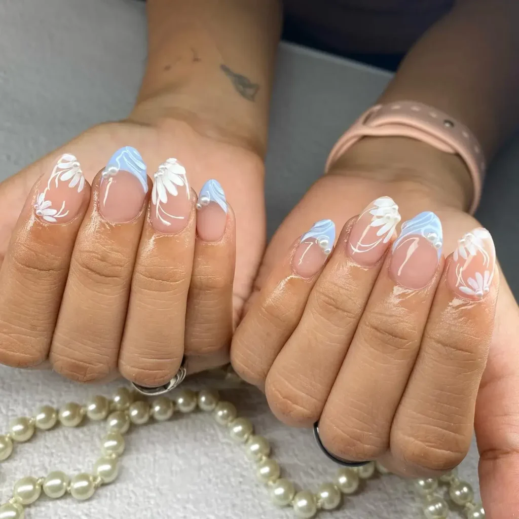 Cute Summer Nail Designs 2026: 200+ Inspo, Trends, and Expert Tips for Every Style 229 wedding guest floral accent summer nails