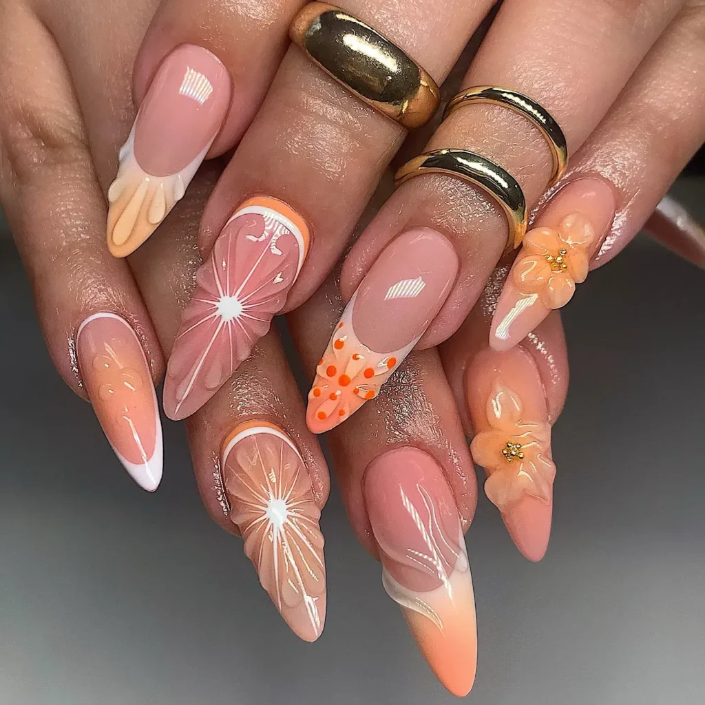 Cute Summer Nail Designs 2026: 200+ Inspo, Trends, and Expert Tips for Every Style 212 woven beach bag texture summer nails