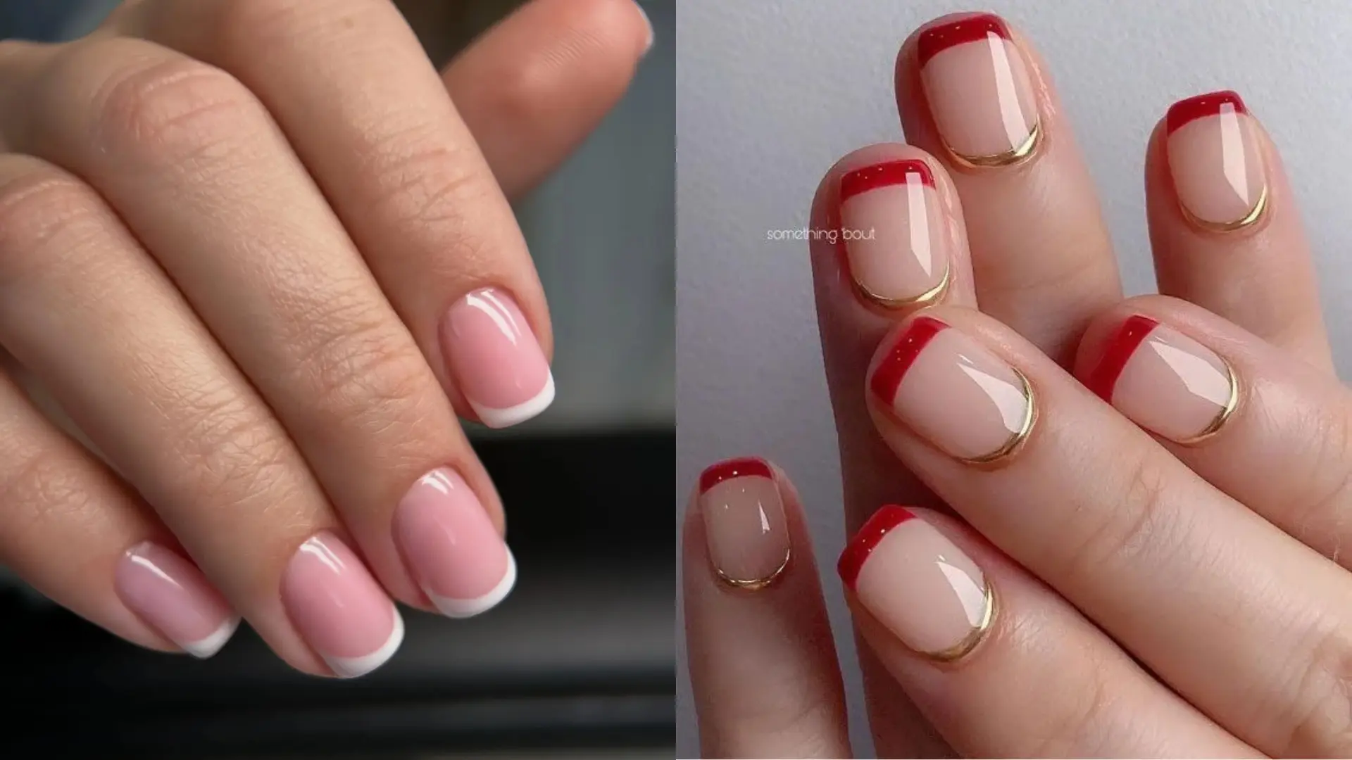 classy short french tip nail designs
