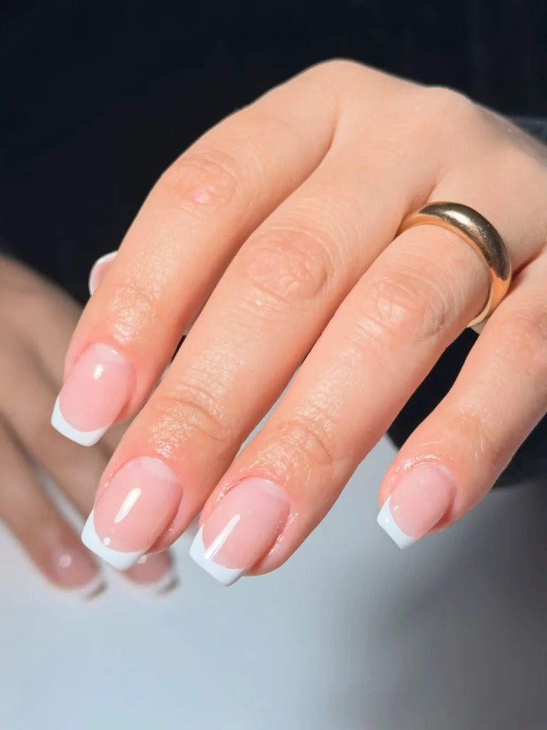 cloud nine white french tip nails