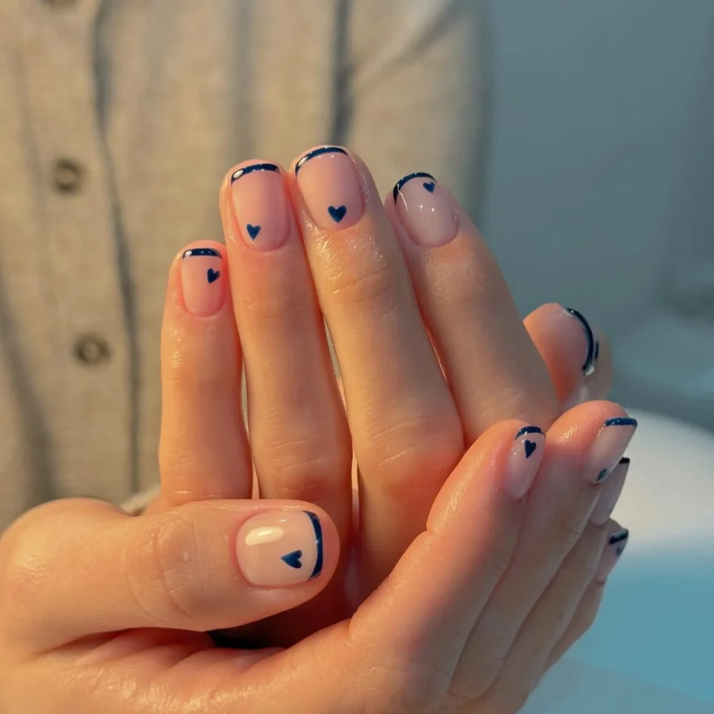 french tip nails short