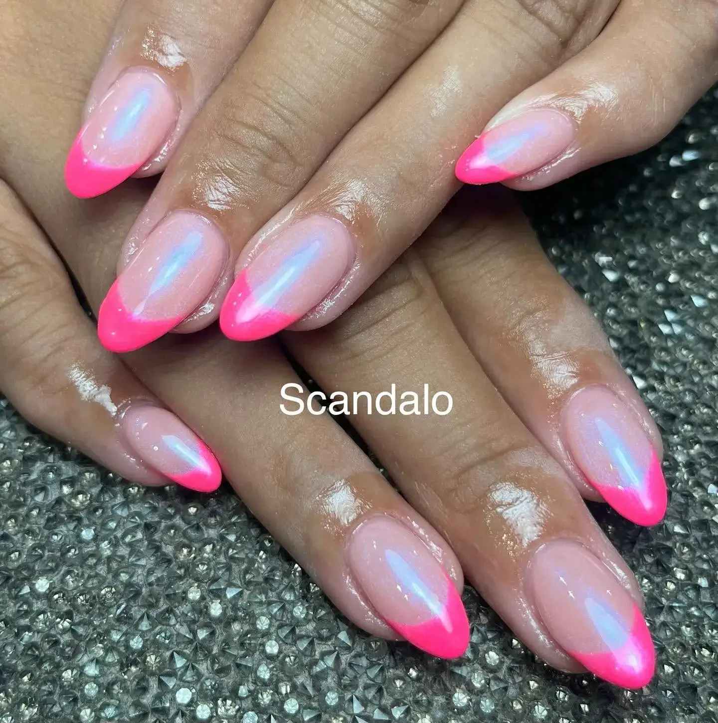 Pink French Tip Nails | Nail Inspo 23 glazed donut pink french tip nails