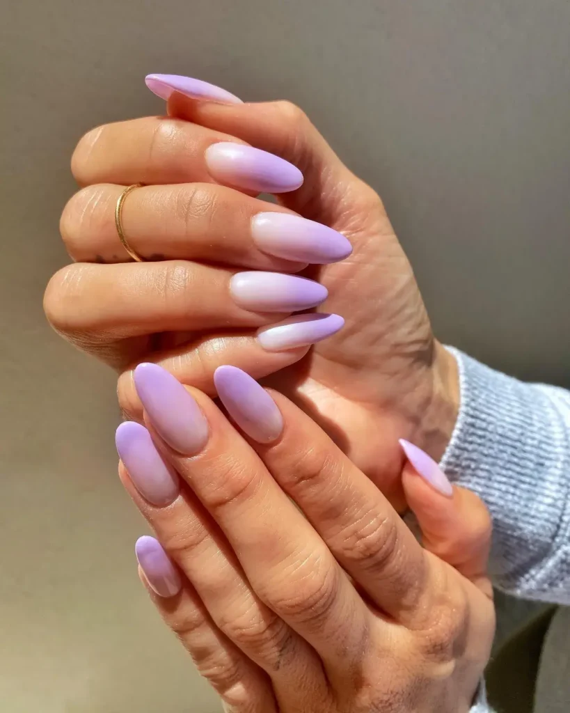 lavender french omber nails